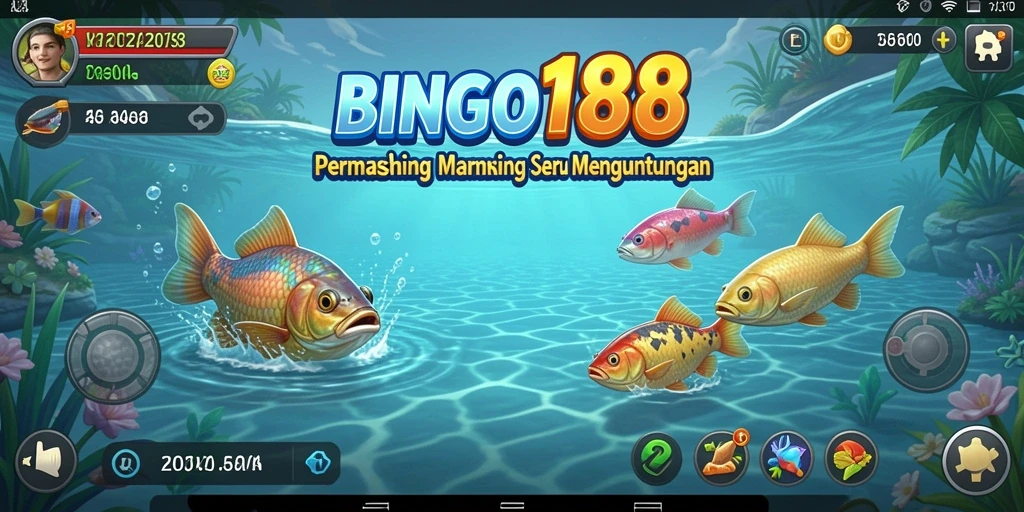 Screenshot gameplay BINGO188 yang menunjukkan aksi memancing yang mendebarkan.