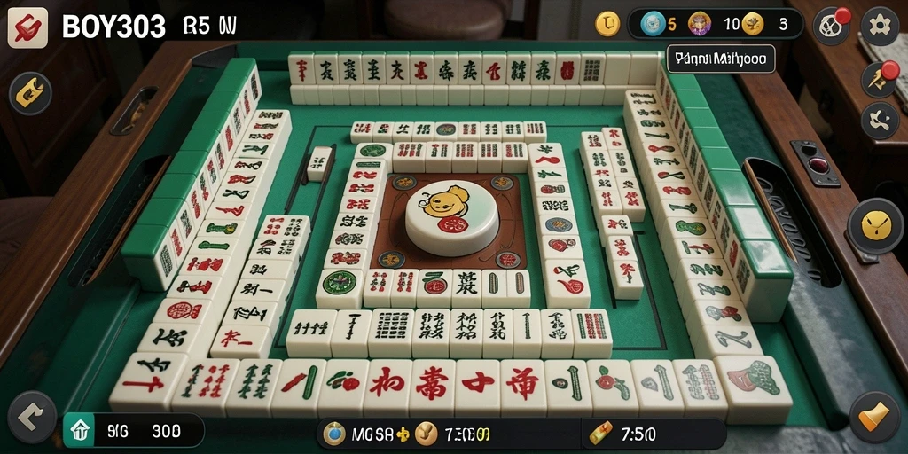 Tampilan grafis menarik dari gameplay Mahjong BOY303.