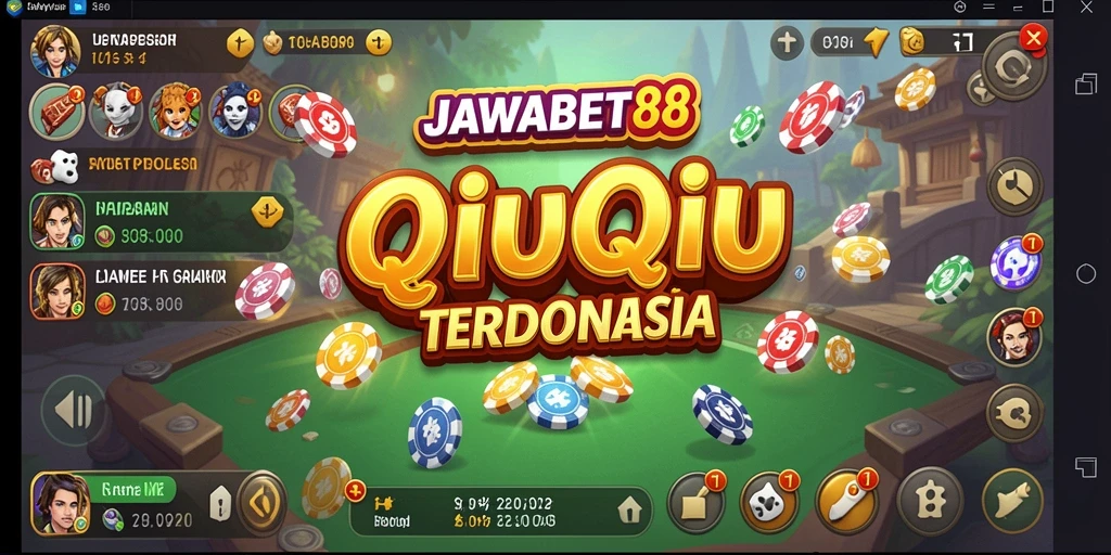 Tampilan gameplay seru QiuQiu di JAWABET88.