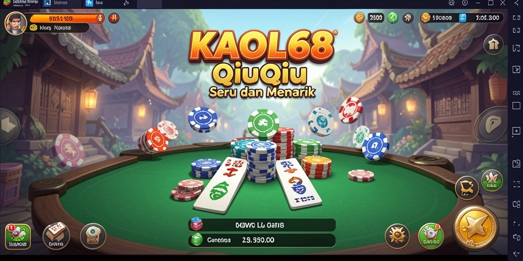 Tampilan grafis permainan QiuQiu KAOL68 yang menarik.