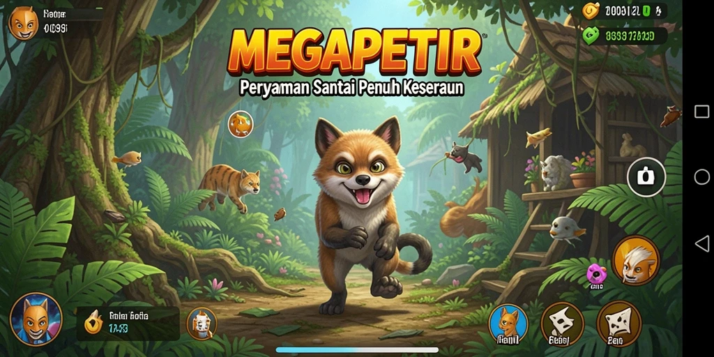 Tangkapan layar gameplay santai dari MEGAPETIR.