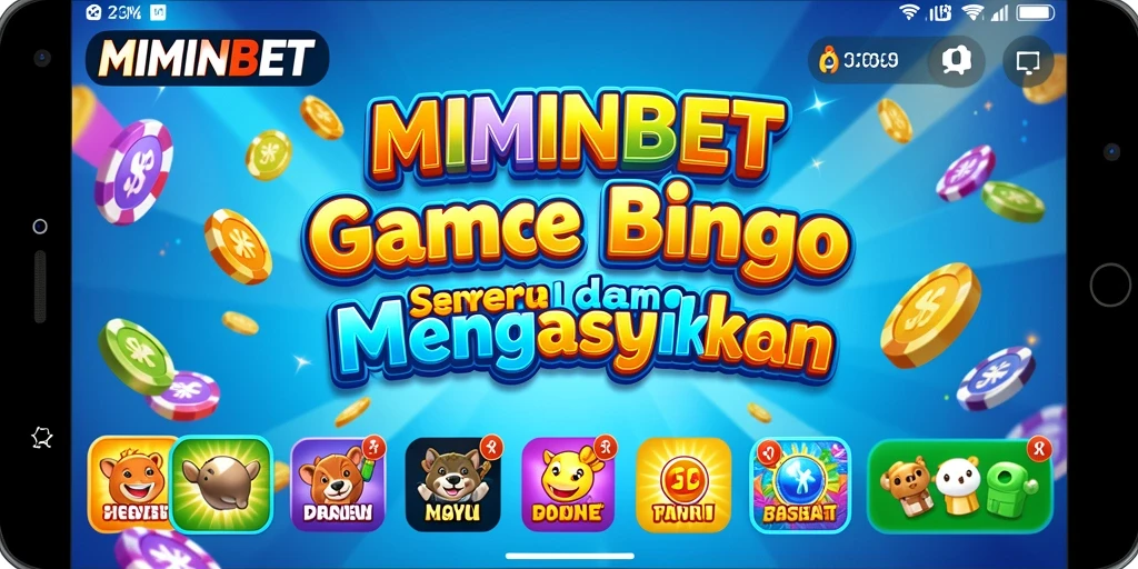 Screenshot gameplay MIMINBET menunjukkan suasana seru dan interaksi pemain Bingo.