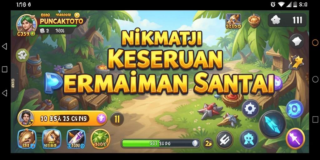 Tampilan gameplay seru dari PUNCAKTOTO yang penuh warna.