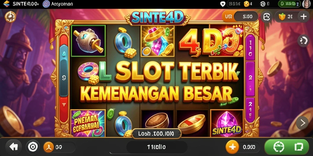 Tampilan screenshot SINTE4D yang menampilkan gameplay Slot yang menarik.